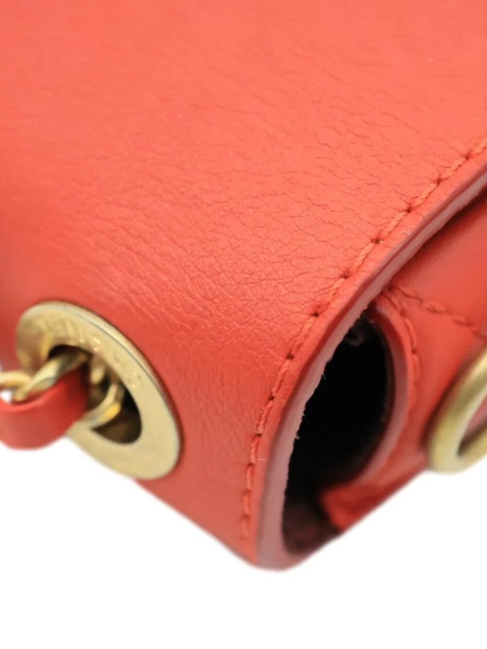 Chanel Multi Pouching Flap Quilted Calfskin Leather Crossbody Bag Orange - Picture 5 of 16